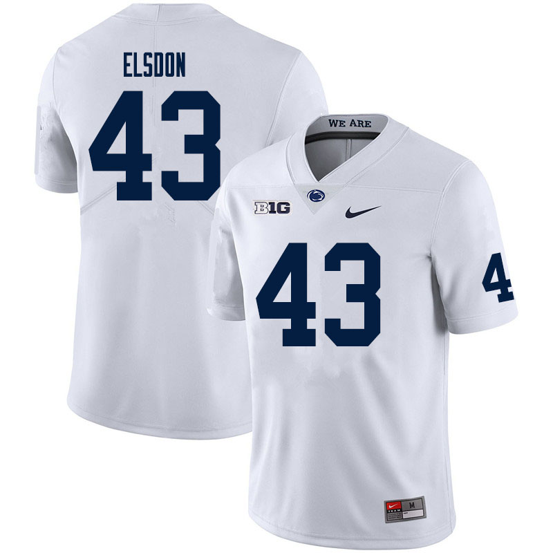 NCAA Nike Men's Penn State Nittany Lions Tyler Elsdon #43 College Football Authentic White Stitched Jersey CMN3798SB